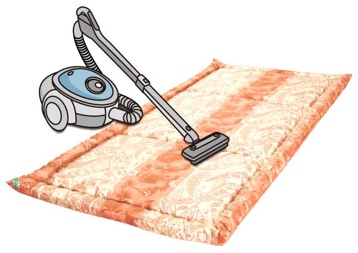 健康面から考える敷布団かベッドか？ベッドマットレスにもダニは入ります。スプリングマットレス、敷布団も紙パック式の掃除機でかけましょう