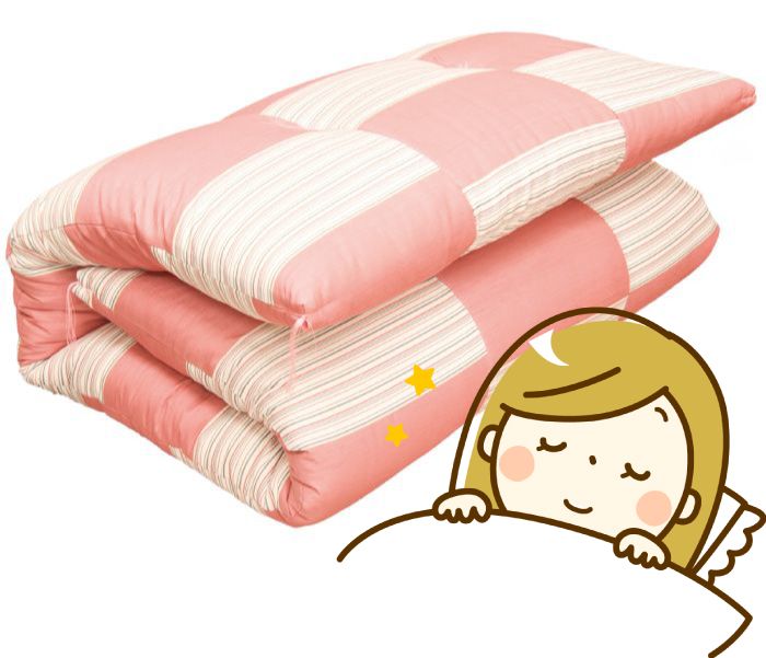 木綿わた敷布団は一流の職人が手作りでつくると寝心地はとても気持ちいいです。