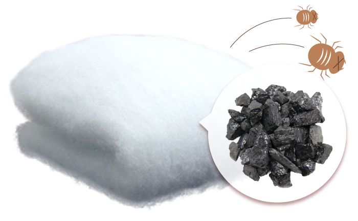 櫻道ふとん店の特許「温泉綿」を使った敷布団は、「温泉綿」にトルマリン配合しているので、防ダニ効果のある素材の敷布団です。