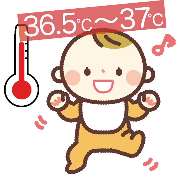 体温が36.5℃から37℃の赤ちゃんの敷布団は保温力がとても重要です