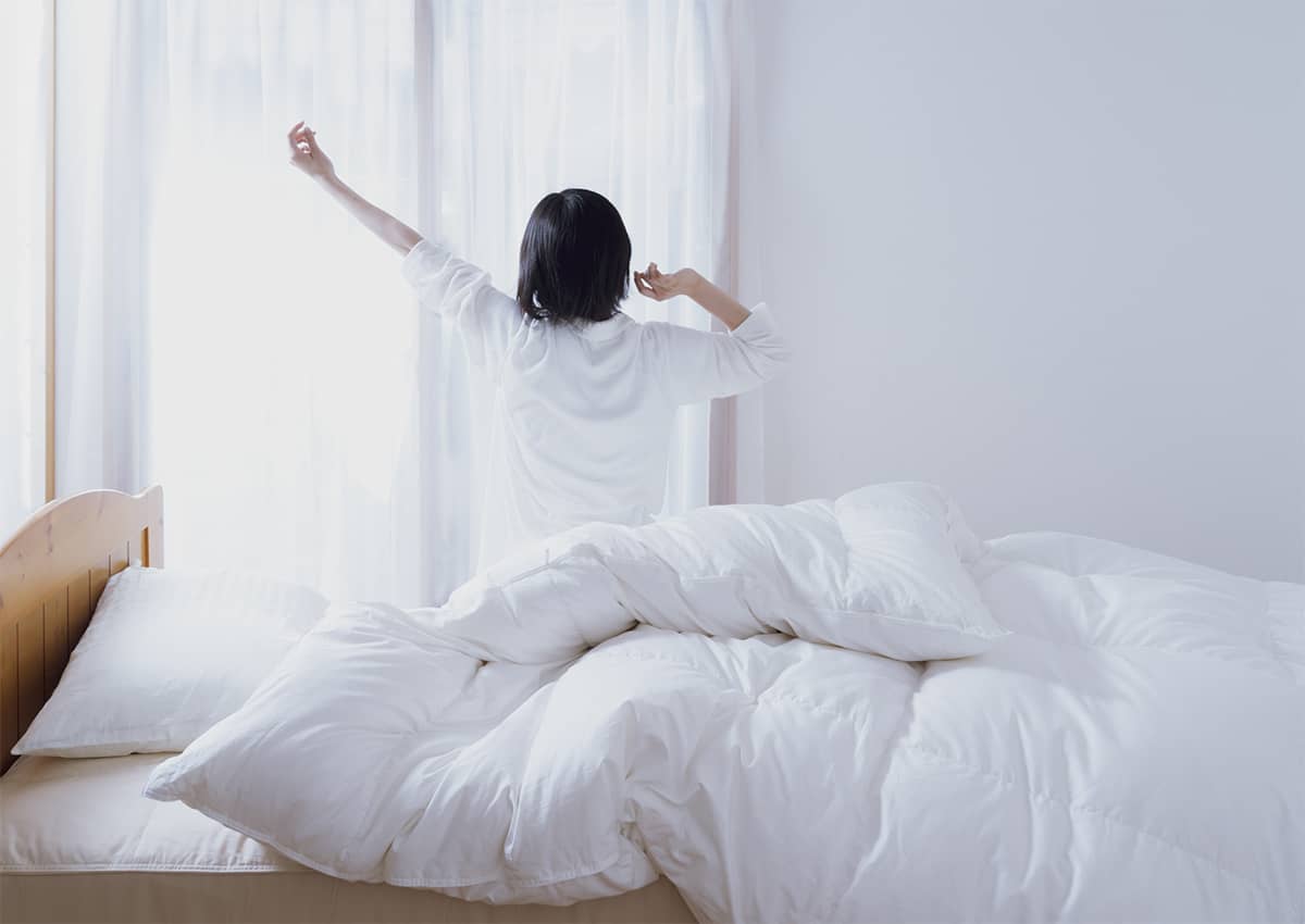 朝スッキリ起きる