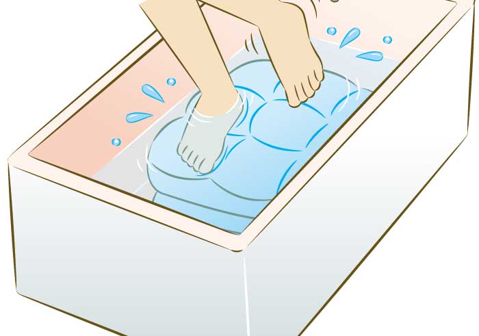 敷布団を自宅の浴槽で踏み洗いすると重くなり持ち上げられなくなります