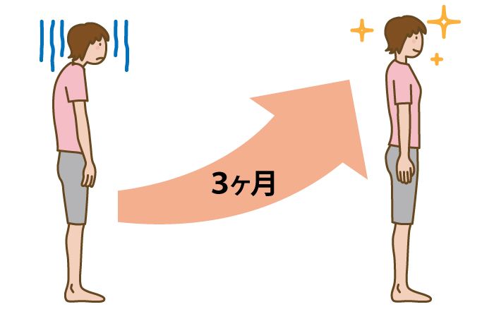 長期睡眠測定法で敷布団の寝心地を測ると、はじめは固く感じますがゆっくりと背骨が伸びて少しずつ姿勢が良くなります。