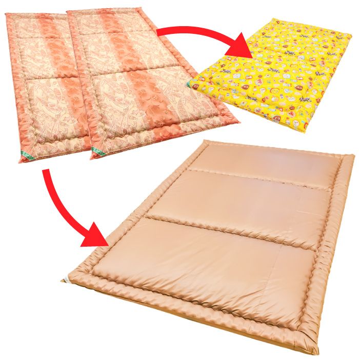 櫻道ふとん店の敷布団は購入するとお直しができます。手作りだからお直しの際にサイズオーダーでサイズ変更も可能です。