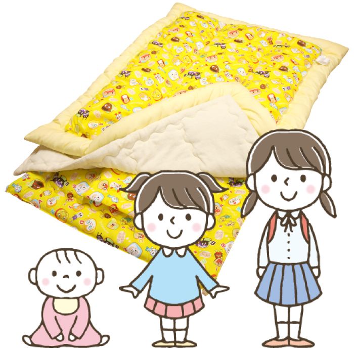 保育園でのお昼寝用敷布団は、小学校入学まで使えるように少し大きめのサイズを選びましょう。