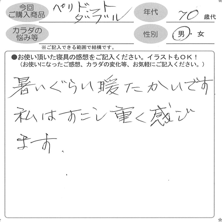 お客様の声ハガキ