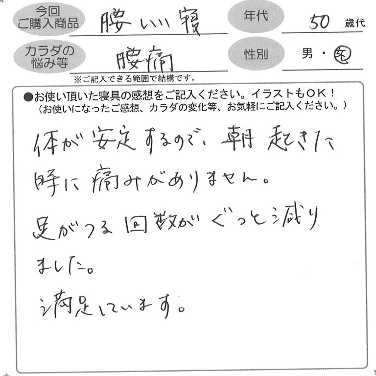 お客様の声ハガキ