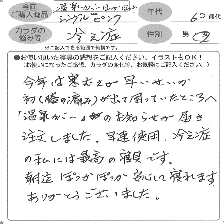 お客様の声ハガキ